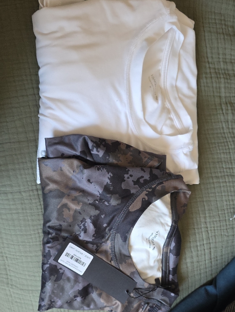 Camouflage Print Tee & White Tee Set